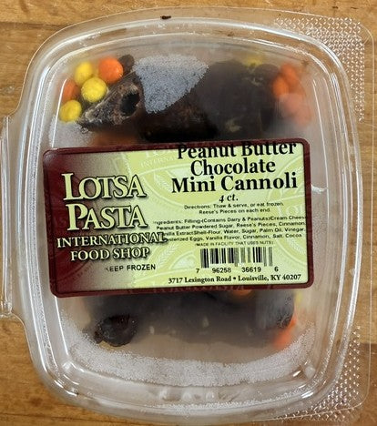 Mini Chocolate Peanut Butter Cannoli (4 count)