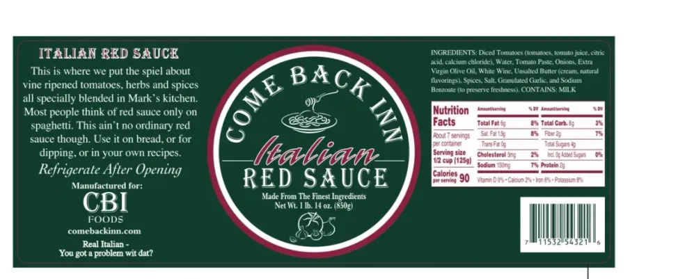 Come Back Inn Sauce