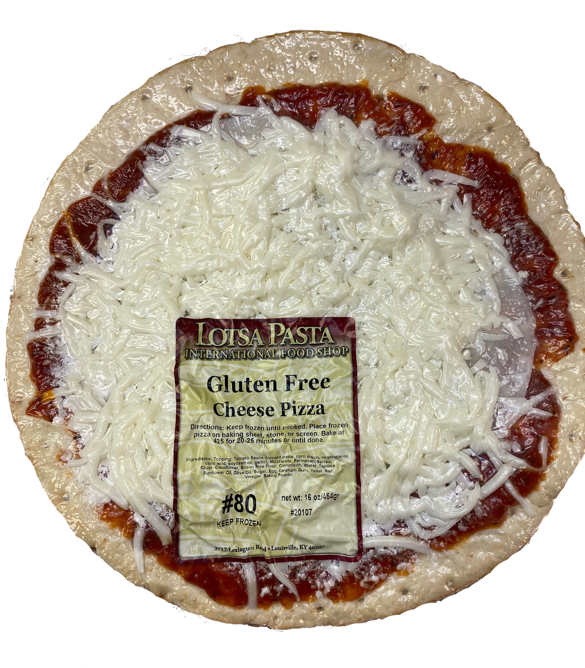 Gluten Free Cheese Gourmet Pizza image 0