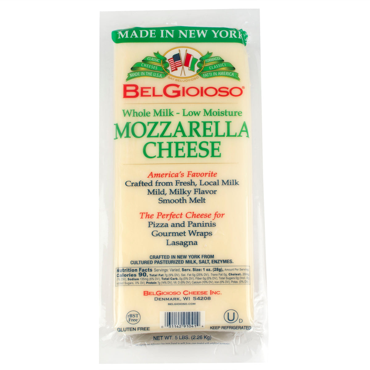 BelGioioso Mozzarella (Whole Milk) SLICED image 0